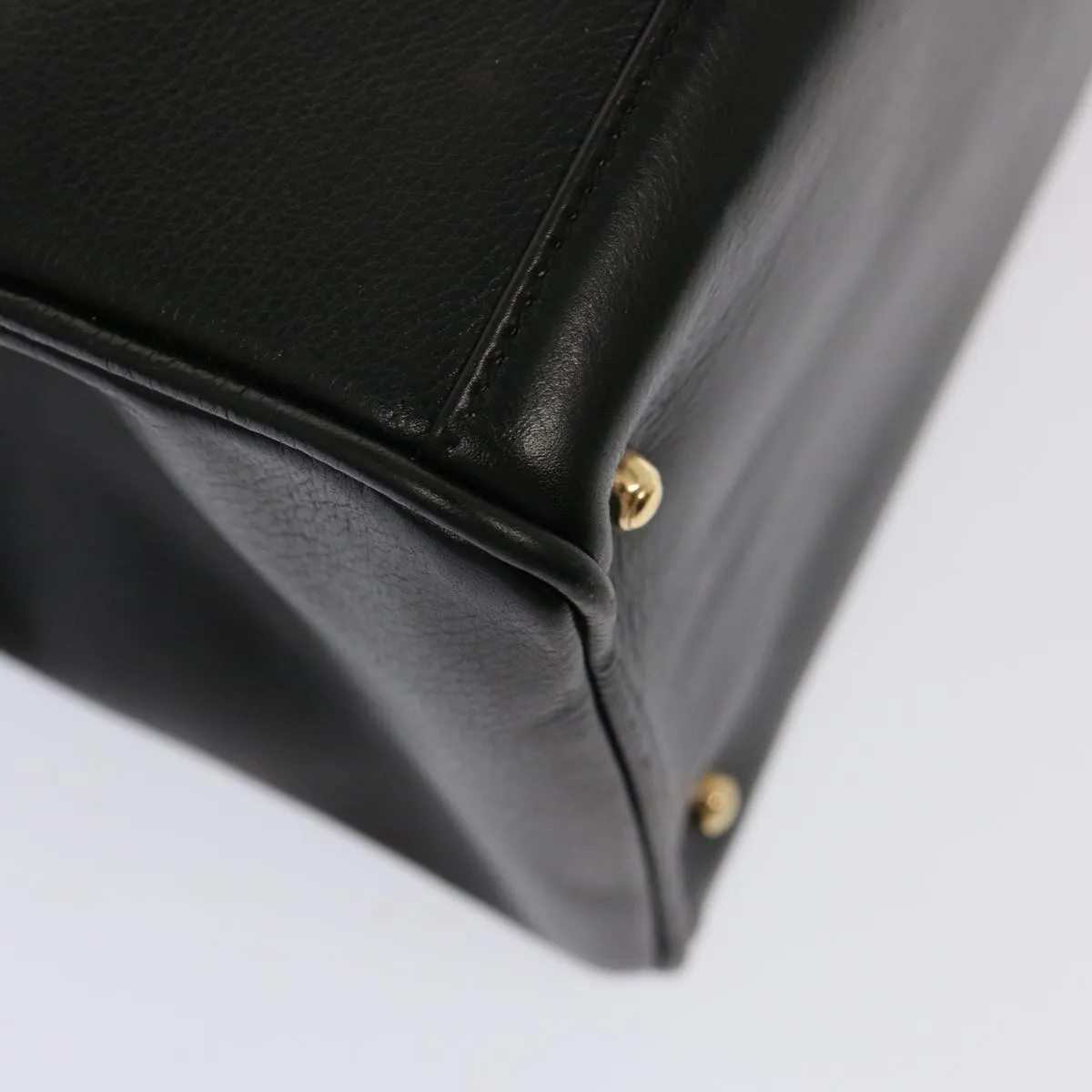 GUCCI Bamboo Tote Bag Leather 2way Black 002 2855 0322 0 75353