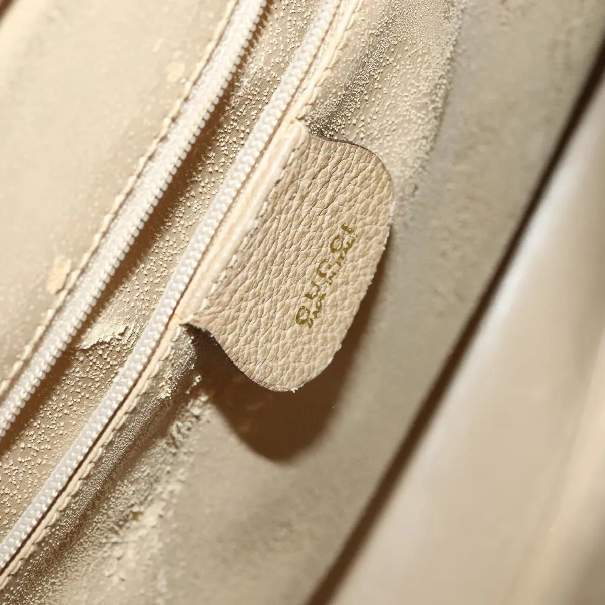 GUCCI Bamboo Tote Bag Suede Beige Gold 002 0260 2615 Auth ep7511