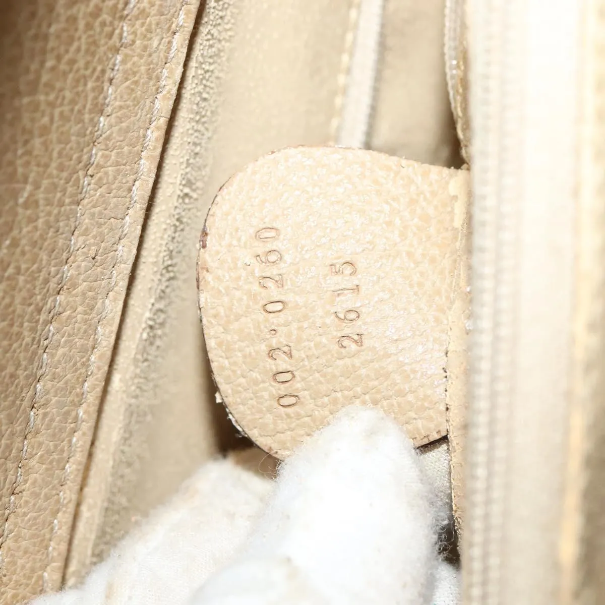 GUCCI Bamboo Tote Bag Suede Beige Gold 002 0260 2615 Auth ep7511