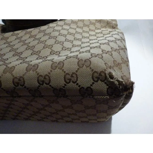 Gucci Supreme Bag W Guccissima Print Canvas Tote Red Green Handle Brown Leather And Gg Leather