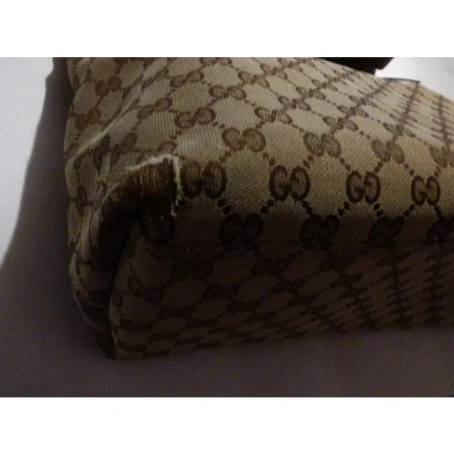 Gucci Supreme Bag W Guccissima Print Canvas Tote Red Green Handle Brown Leather And Gg Leather