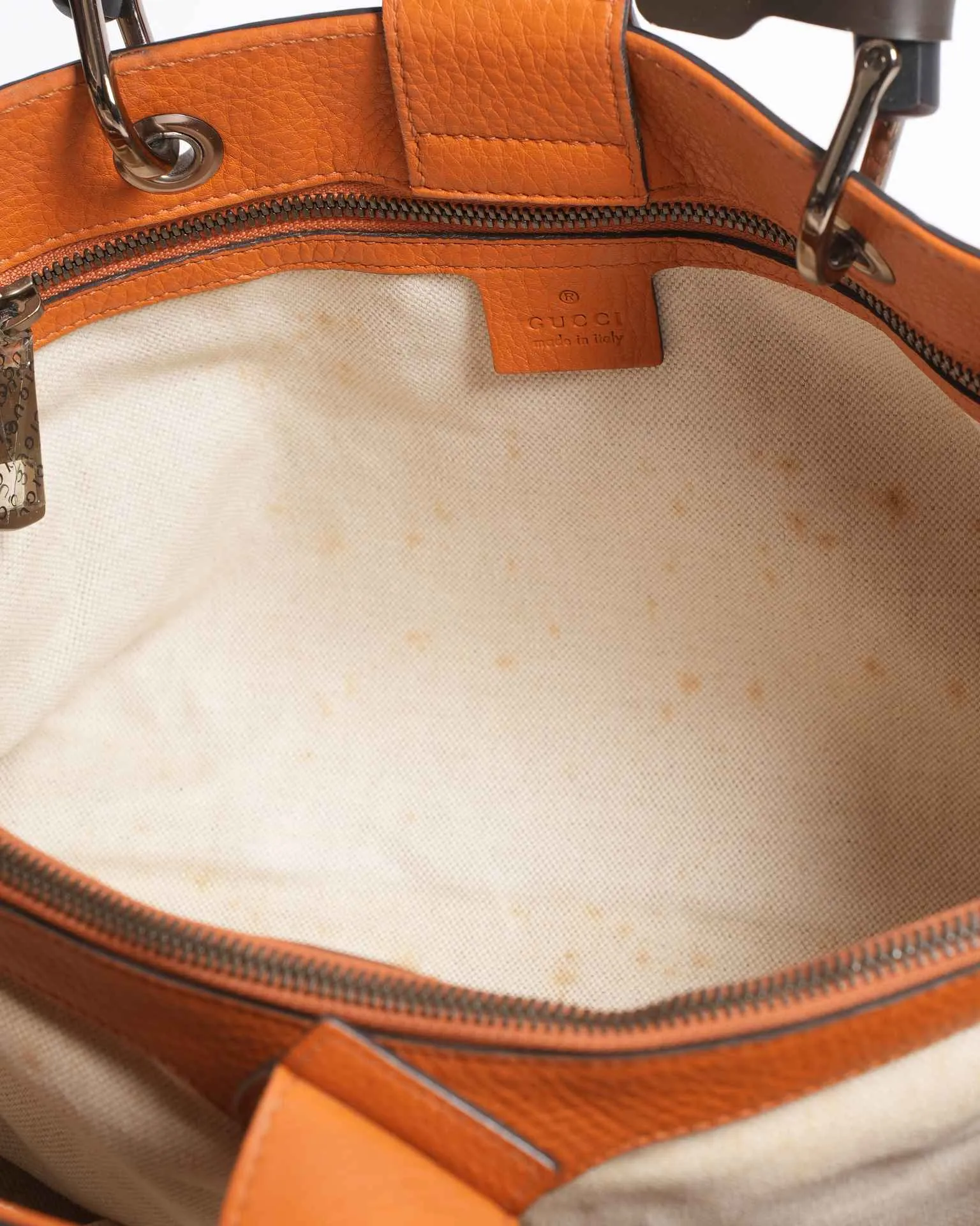 Gucci Tan Bambo Shoppers Tote In Leather