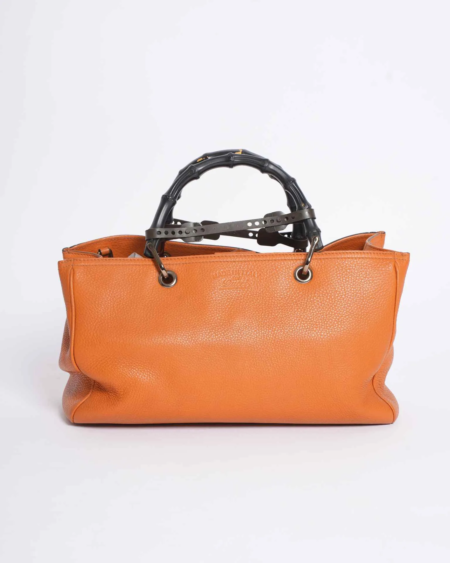 Gucci Tan Bambo Shoppers Tote In Leather