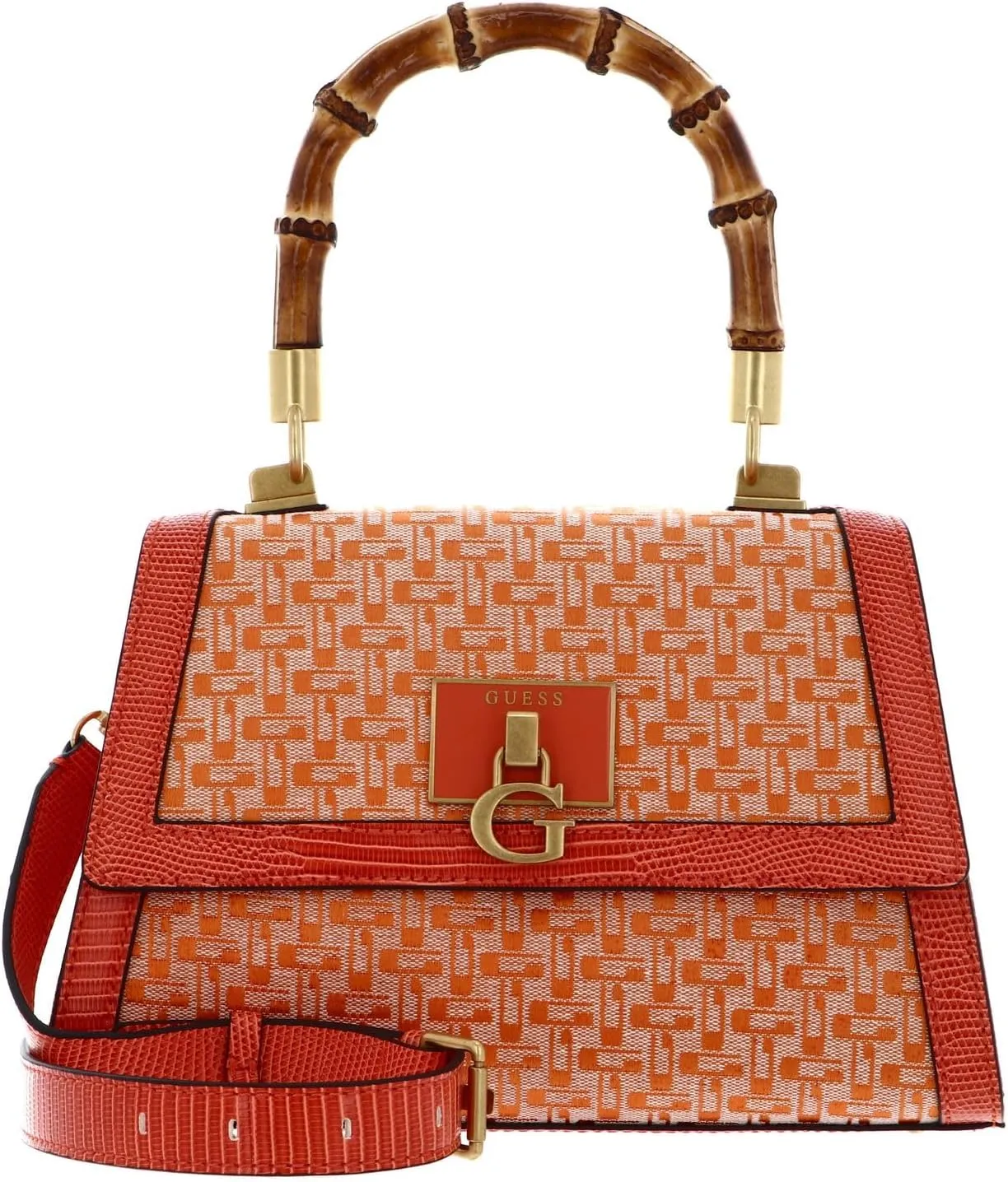 GUESS Stephi Bamboo Fold-Over Satchel