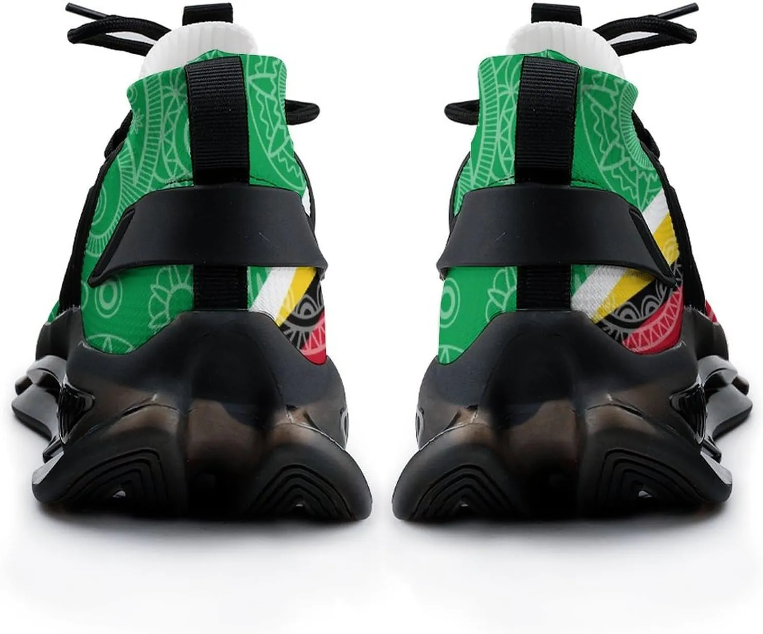 Guyana Flag Paisley Pattern Printed Men's Sneaker Funny Lightweight Running Shoe Tennis Shoes for Men