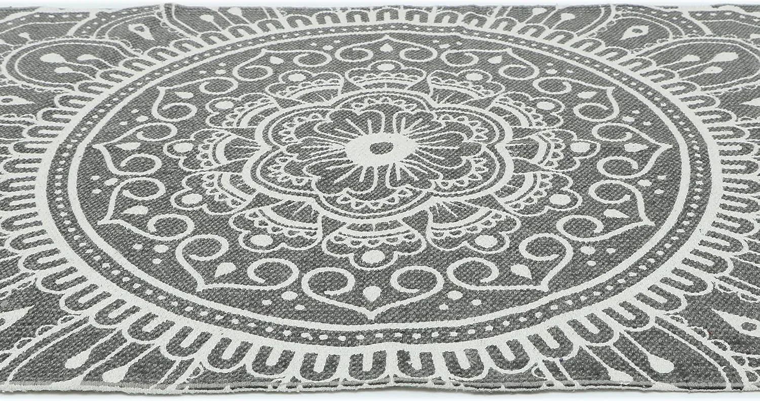 Hand Woven 100% Cotton Yoga Mat- Thick Handloom Made in India- for Gym Floor Exercise - Runner for Bedroom
