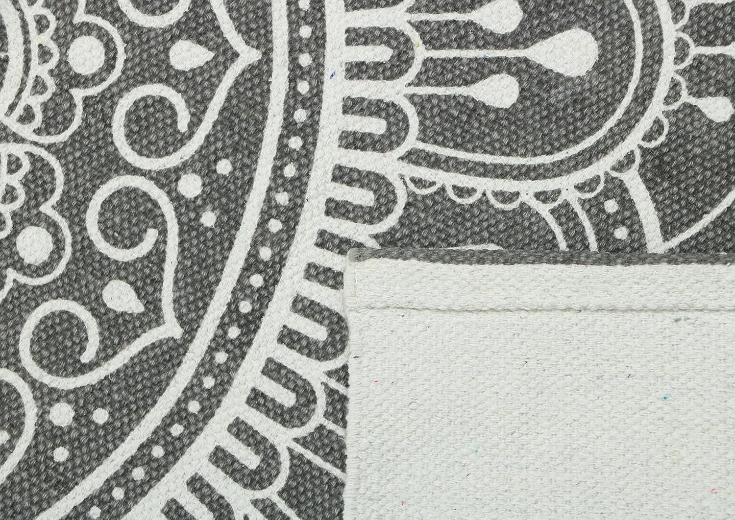 Hand Woven 100% Cotton Yoga Mat- Thick Handloom Made in India- for Gym Floor Exercise - Runner for Bedroom