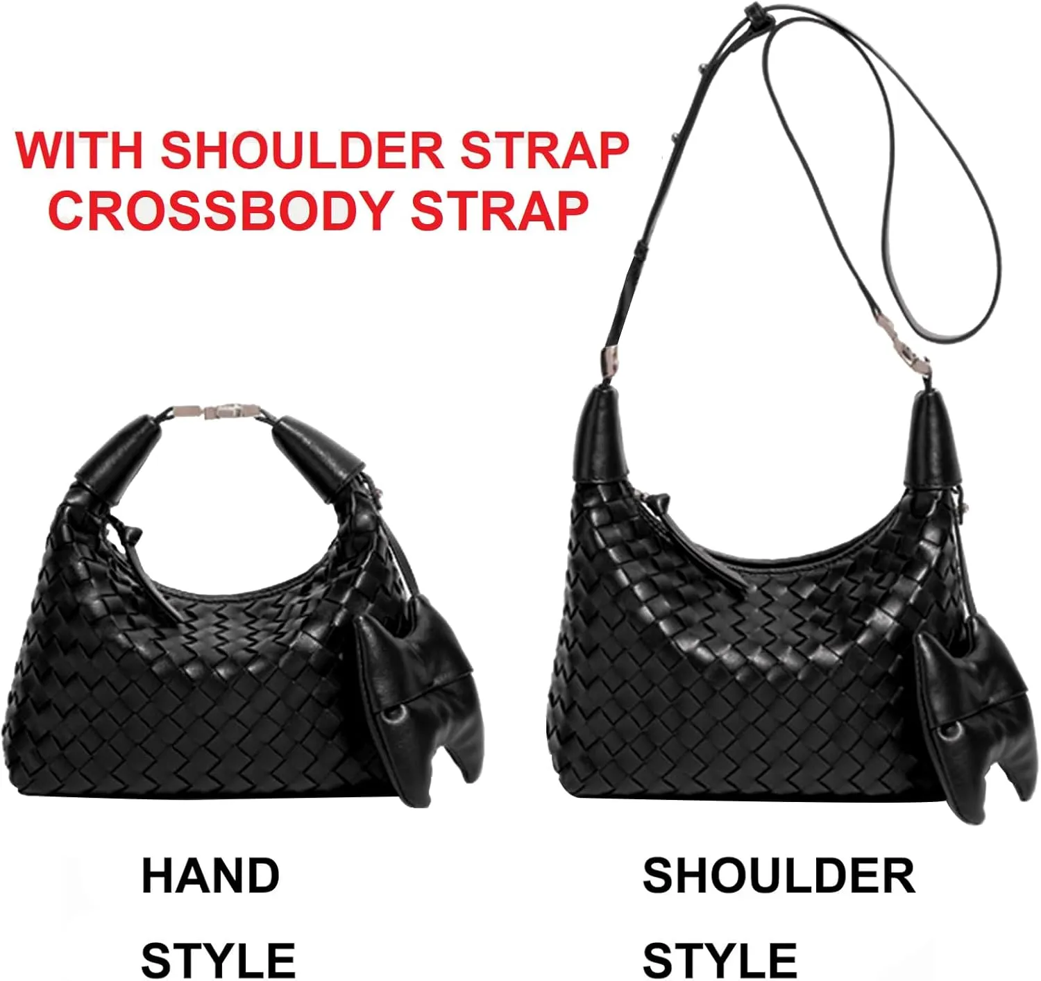 Handbag Crossbody Tote Bag for Women Small Hand Bag weave Vegan Leather Purse Clutch Women's Leather Medium Hobo Bag