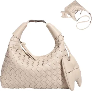 Handbag Crossbody Tote Bag for Women Small Hand Bag weave Vegan Leather Purse Clutch Women's Leather Medium Hobo Bag