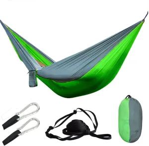 Hanging ?Chair Swing Camping Hammock, Nylon Hammock, Portable Lightweight Parachute Hammock with Tree Straps for Backpacking Camping Travel Beach Garden Outdoor Camping Gear Hammock