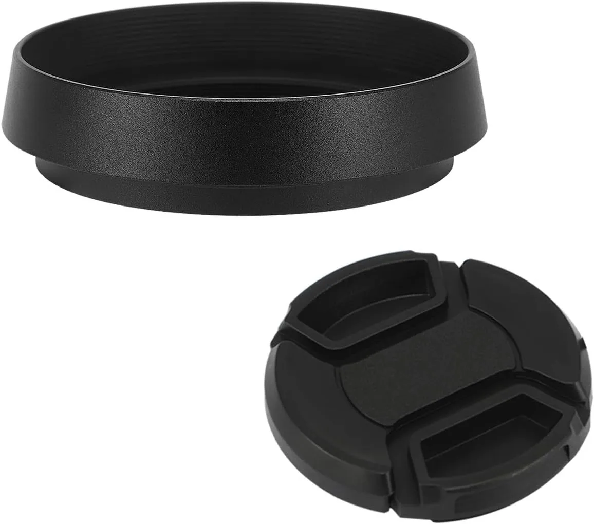 Haoge LH-LQ Metal Lens Hood Shade with Cap for Leica Q3 Q3-43 Q2 Q-P QP q Typ 116 Typ116 Camera Black