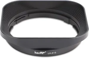 Haoge LH-X13 Bayonet Square Metal Lens Hood for Fujifilm XF 18-55mm F2.8-4.0 R LM OIS Fuji Fujinon XF 14mm F2.8 R Lens on X-Pro3 X-S20 X-T4 X-T5 X-T30 X-T50 X-E4 X-A5 X-A20 X-E3 X-H2 Camera Body
