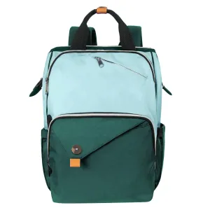 Hap Tim Baby Diaper Bag for Boys Girls, Large Backpack Diaper Bags with Double Compartments, Baby Registry Search Shower Gifts Stuff Newborn Must Haves, Green（7340-GR）