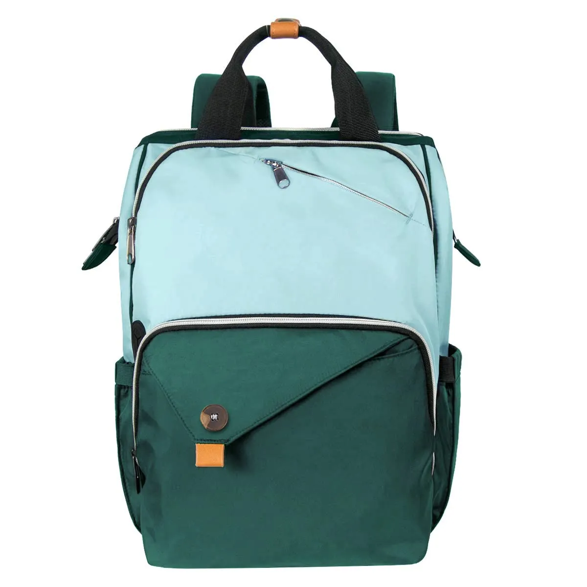 Hap Tim Baby Diaper Bag for Boys Girls, Large Backpack Diaper Bags with Double Compartments, Baby Registry Search Shower Gifts Stuff Newborn Must Haves, Green（7340-GR）
