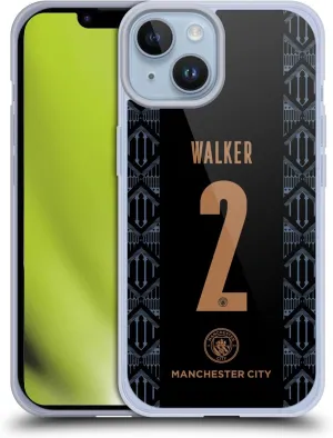 Head Case Designs Officially Licensed Manchester City Man City FC Kyle Walker 2020/21 Players Away Kit Group 2 Gel Case [Military Grade Protection] Compatible with Apple iPhone 14 and MagSafe