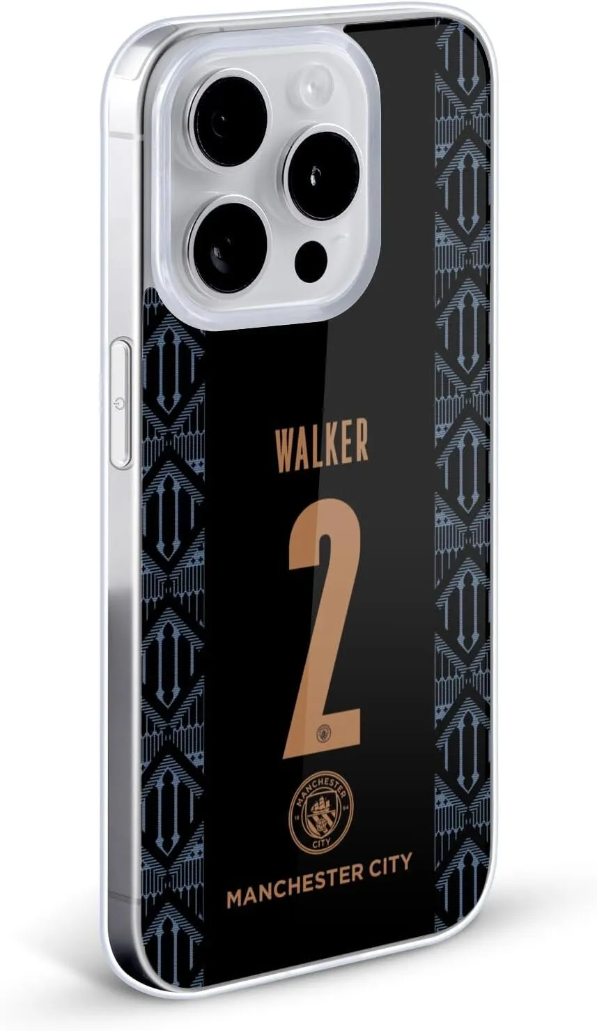 Head Case Designs Officially Licensed Manchester City Man City FC Kyle Walker 2020/21 Players Away Kit Group 2 Gel Case [Military Grade Protection] Compatible with Apple iPhone 14 and MagSafe