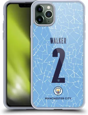 Head Case Designs Officially Licensed Manchester City Man City FC Kyle Walker 2020/21 Players Home Kit Group 2 Gel Case [Military Grade Protection] Compatible with Apple iPhone 11 Pro Max and MagSafe