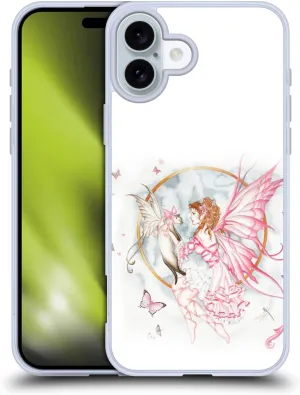 Head Case Designs Officially Licensed Nene Thomas The Gift Pink with Cat Fairies Soft Gel Case [Military Grade Protection] Compatible with Apple iPhone 16 Plus
