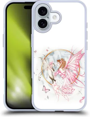 Head Case Designs Officially Licensed Nene Thomas The Gift Pink with Cat Fairies Soft Gel Case [Military Grade Protection] Compatible with Apple iPhone 16