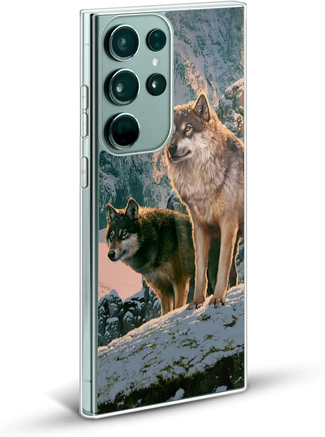 Head Case Designs Officially Licensed Vincent HIE Wolf Couple Canidae Gel Case [Military Grade Protection] Compatible with Samsung Galaxy S24 Ultra 5G and Compatible with MagSafe