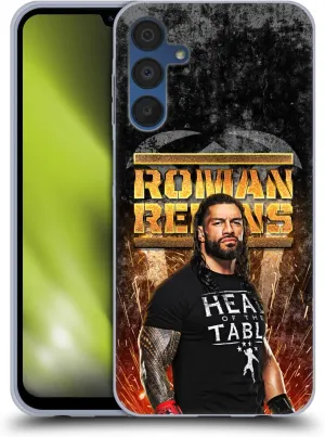 Head Case Designs Officially Licensed WWE Grunge Roman Reigns Soft Gel Case [Military Grade Protection] Compatible with Samsung Galaxy A15