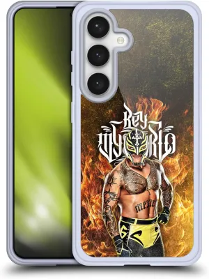 Head Case Designs Officially Licensed WWE Portrait Rey Mysterio Gel Case [Military Grade Protection] Compatible with Samsung Galaxy S24 5G