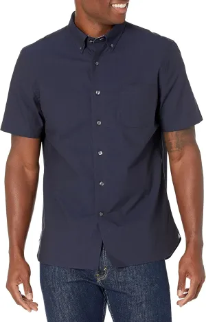 Hickey Freeman Men's Short Sleeve Button Down Regular Fit Shirt