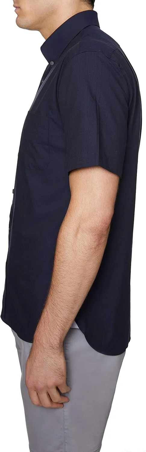 Hickey Freeman Men's Short Sleeve Button Down Regular Fit Shirt