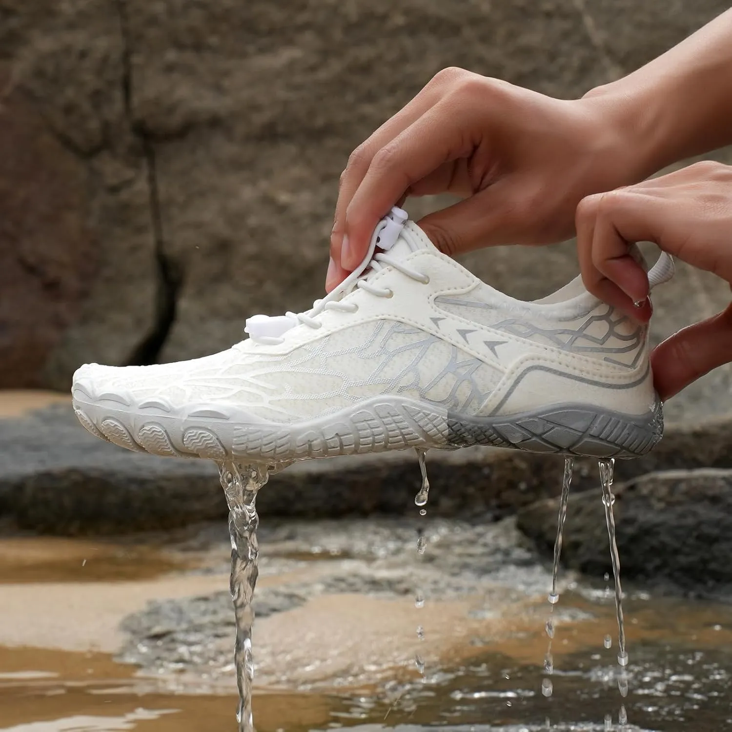 Hiking Barefoot Shoes for Women Men, Wide Toe Box, Beach Pool Aqua Swim Surf Walking Shoe, Healthy and Non-Slip Breathable Water Resistant
