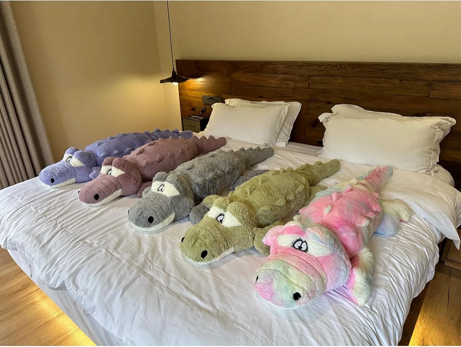 Hofun4U Alligator Plush Pillow, 46 inch Alligator Stuffed Animal, Home Decoration Christmas Valentine’s Birthday Gift for Boys Girls Adults Kids (Grey)