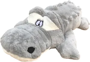 Hofun4U Alligator Plush Pillow, 46 inch Alligator Stuffed Animal, Home Decoration Christmas Valentine’s Birthday Gift for Boys Girls Adults Kids (Grey)