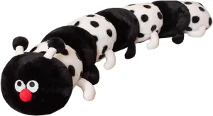 Hofun4U Caterpillar Stuffed Long Plush Pillow - Home Decoration Christmas Birthday for Kids Adults (Black,47 inch)