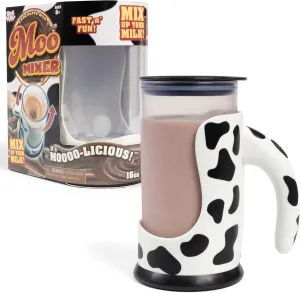 Hog Wild Moo Mixer Supreme Chocolate Milk Mixer - 16 Oz Cup   No Spill Sip Lid & Easy To Clean Detachable Base - Automatically Mixes Powder & Syrup - Dishwasher Safe, Portable, Safe for Children