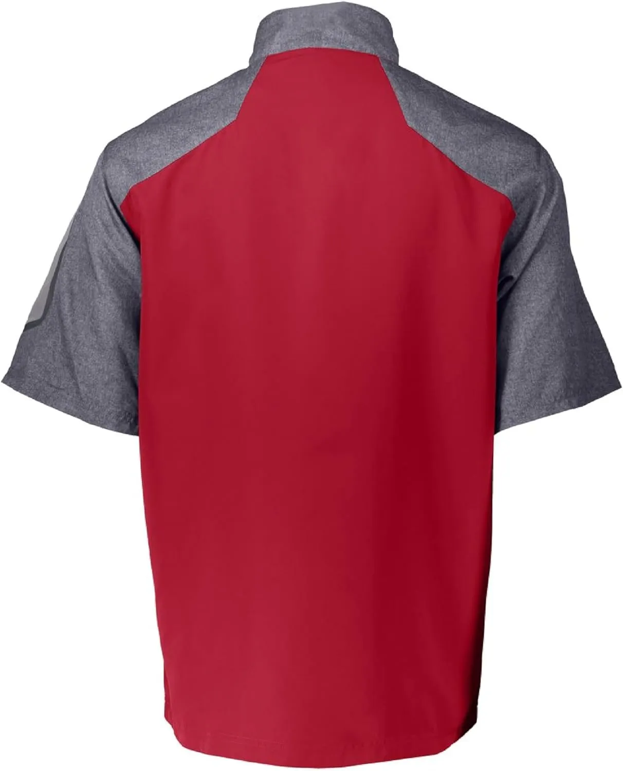 Holloway Raider Pullover Cage Jacket - Weather-Resistant Quarter Zip Athletic Wear with Sleeve Pocket