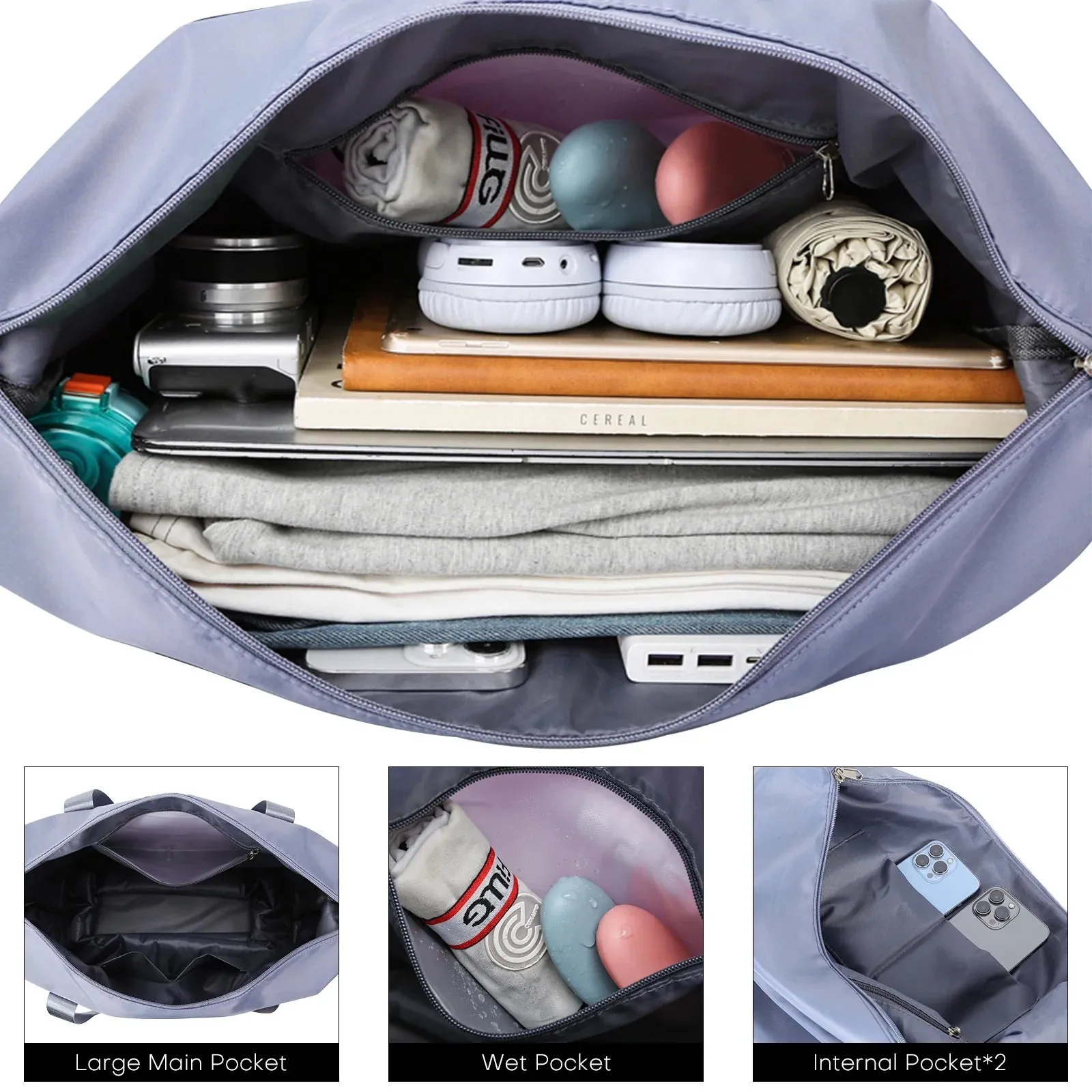Home.co - Expandable Travel Bag With Wheels - Random Color