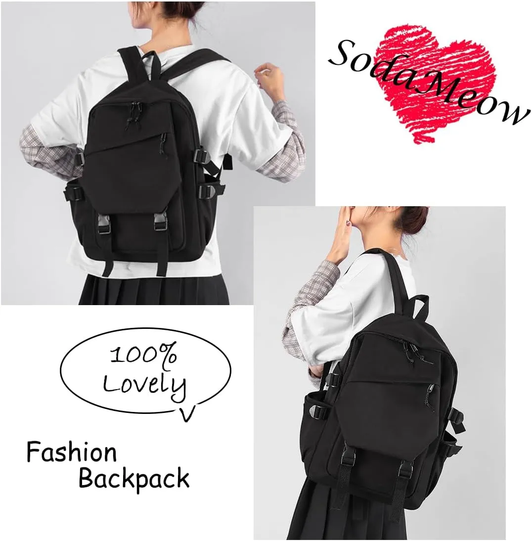 Honkai Star Rail Backpack Women Men Unisex Robin Rucksack Firefly Black Bag HSR Kawaii Anime Backpack (Black-Bailu)