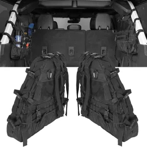 Hooke Road Bronco Roll Bar Storage Cargo Bag Rear Trunk Multi Pockets Cage Organizer for 2021 2022 2023 2024 2025 Ford Bronco 4-Door Interior Accessories (Exclude Bronco Raptor & Sport)