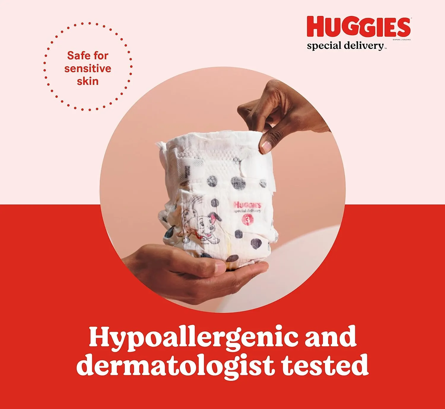 Huggies Special Delivery Hypoallergenic Baby Diapers Size Newborn (up to 10 lbs), 132 Ct, Fragrance Free, Safe for Sensitive Skin
