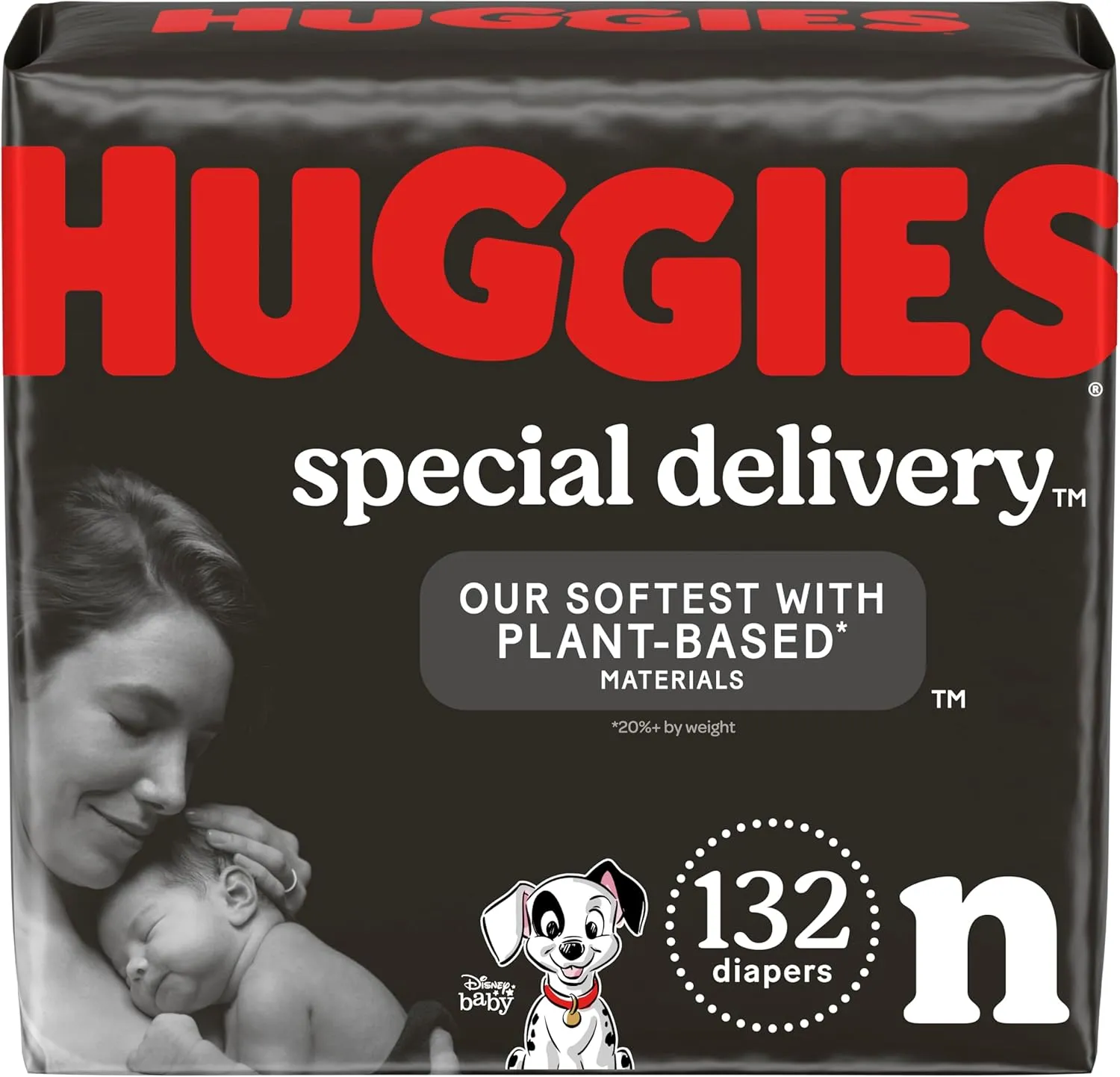 Huggies Special Delivery Hypoallergenic Baby Diapers Size Newborn (up to 10 lbs), 132 Ct, Fragrance Free, Safe for Sensitive Skin