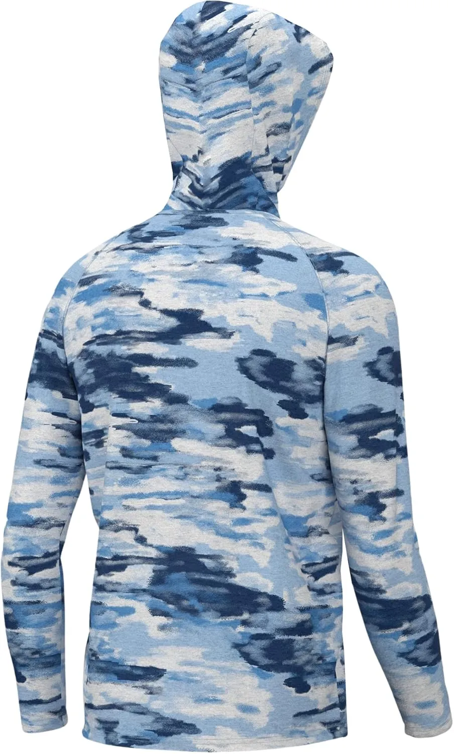 HUK Waypoint Pattern Hoodie, Performance Fishing Shirt for Men