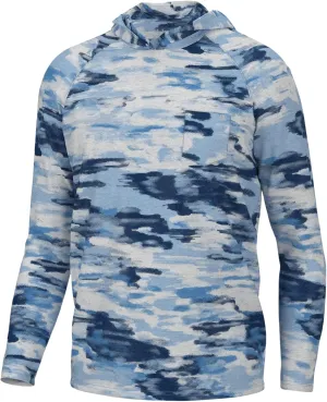 HUK Waypoint Pattern Hoodie, Performance Fishing Shirt for Men