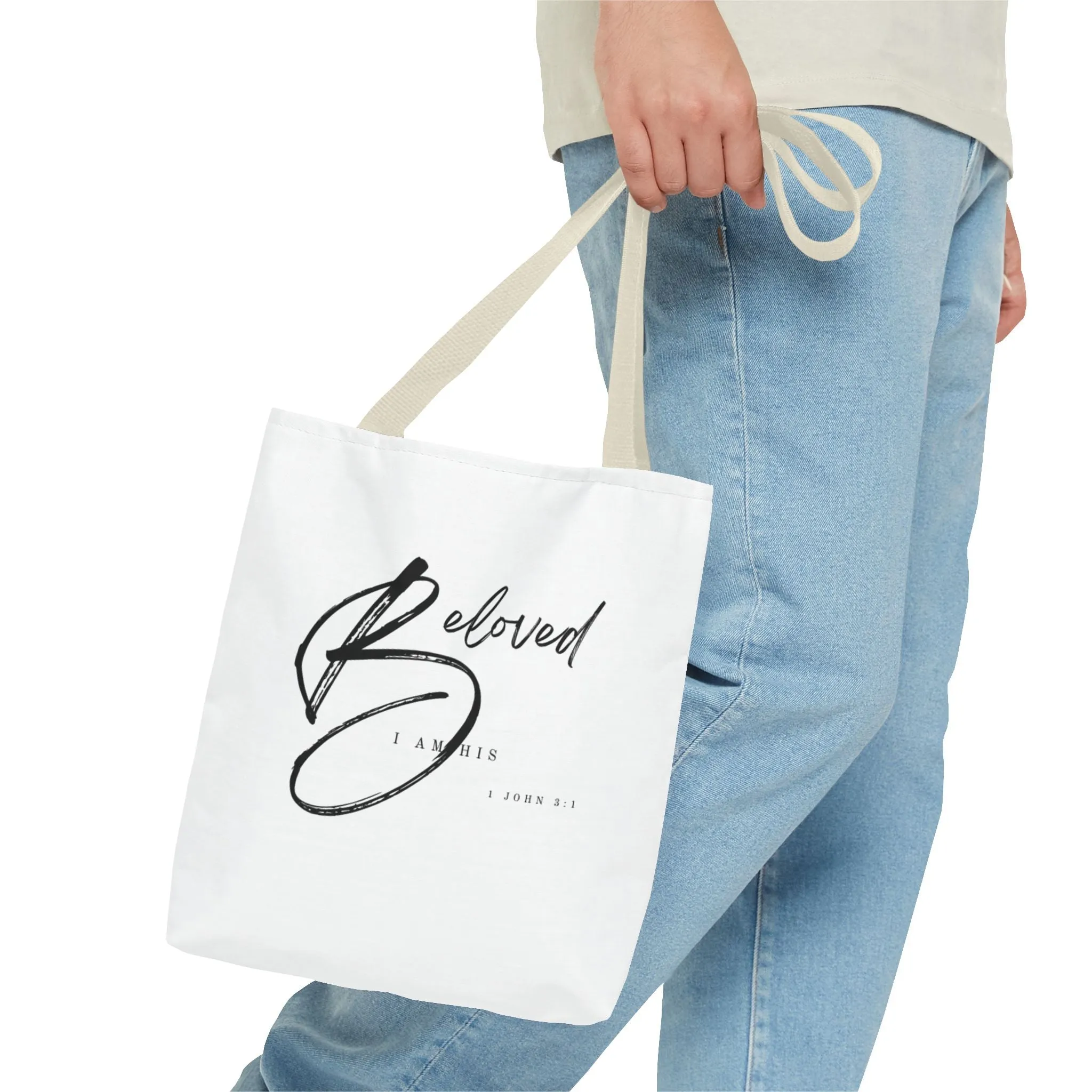 I am His Beloved Crescendo Tote Bag