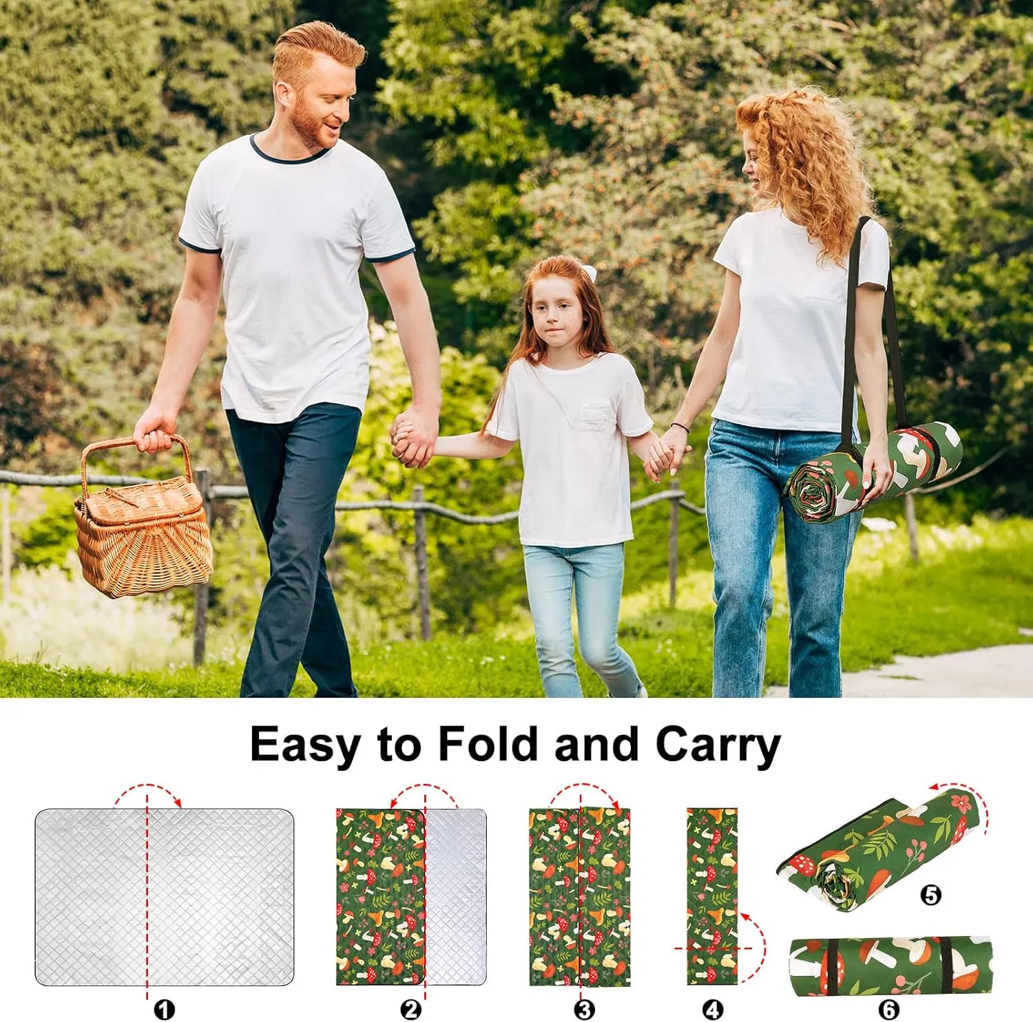 ICOSY Picnic Blankets Beach Blanket, Waterproof Outdoor Blanket Sandproof Picnic Camping Mat Camping Essentials 78" x 59"