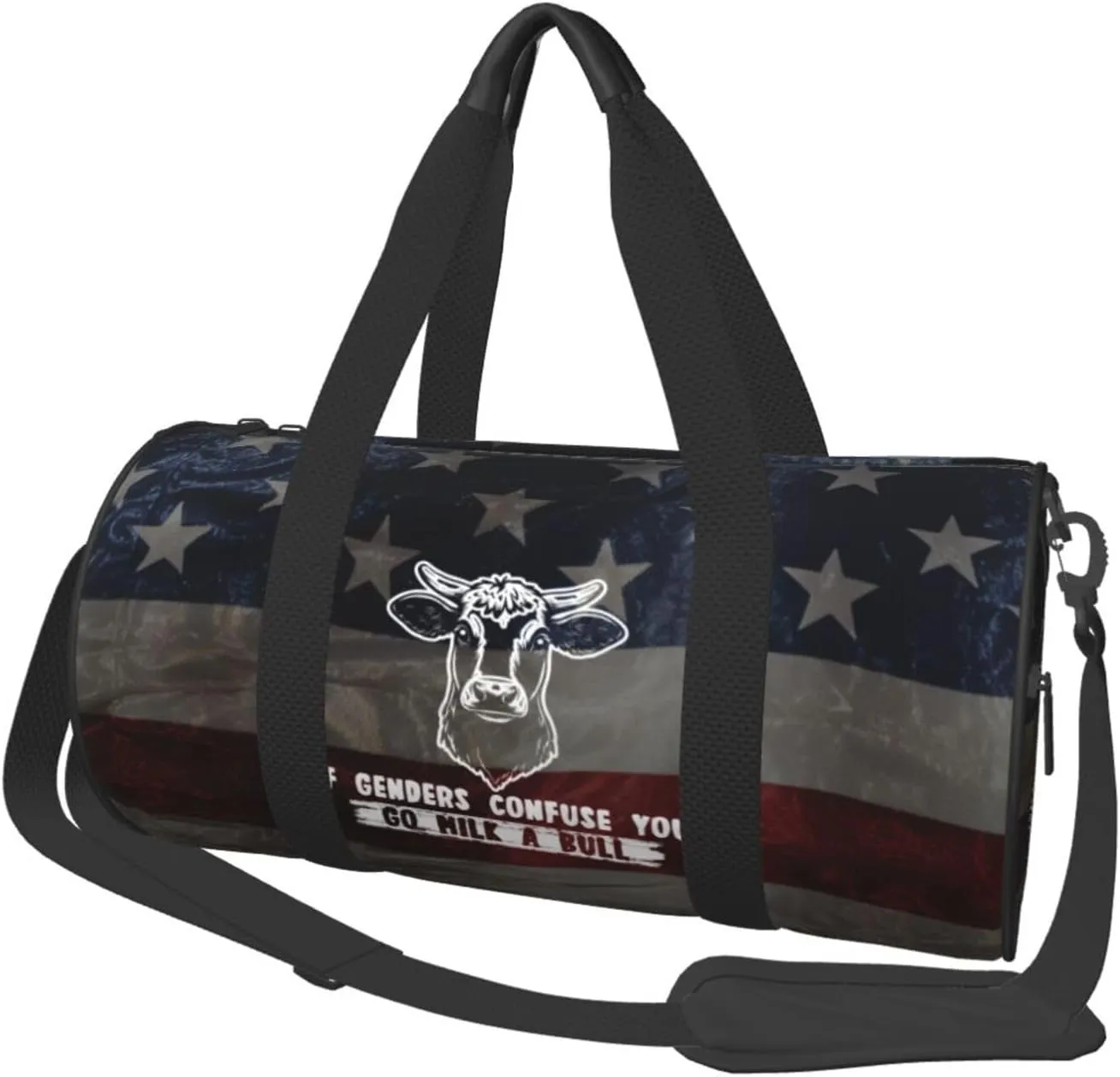 If Genders Confuse You Go Milk A Bull Duffel Bag Gym Bag Travel Sports Tote Large Foldable Beach Swim Yoga74