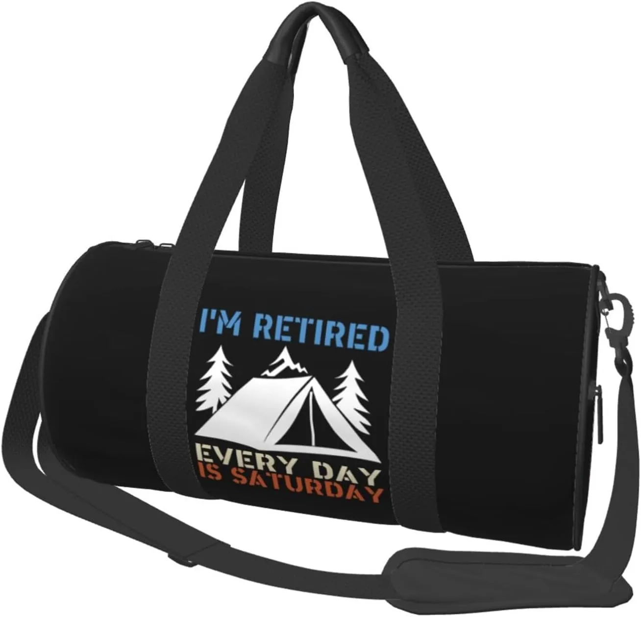 I'M Retired Every Day Is Saturday Duffel Bag Gym Bag Travel Sports Tote Large Foldable Beach Swim Yoga0
