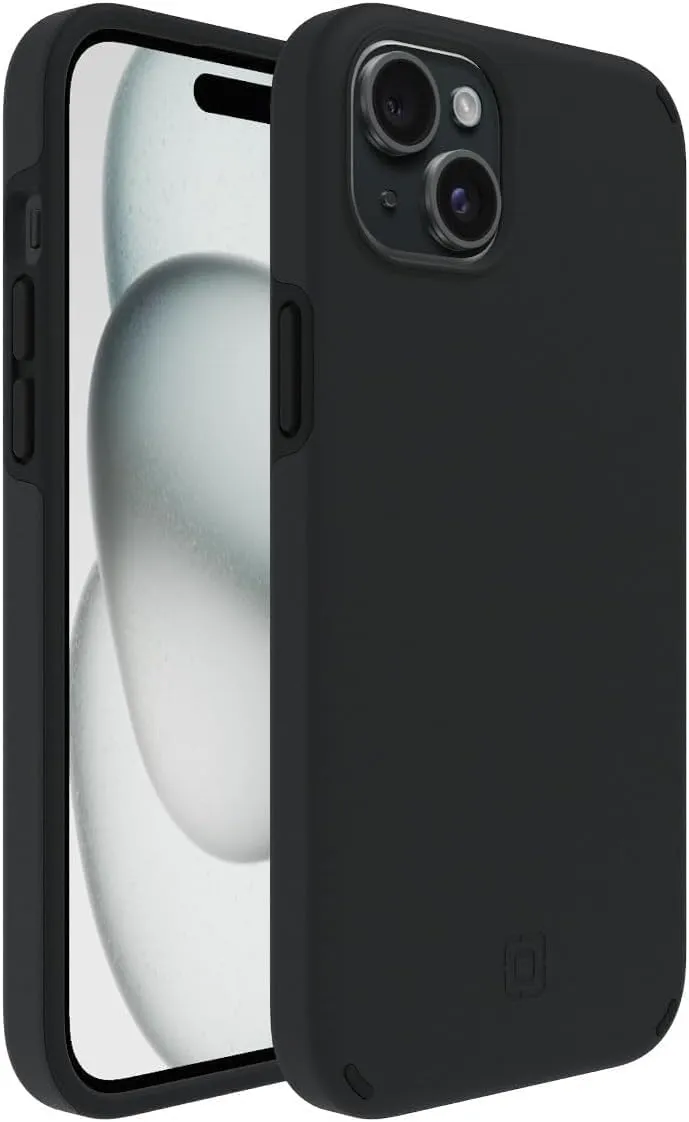 Incipio Duo Phone Case for iPhone 15 Plus and iPhone 14 Plus - Apple iPhone Case with 12ft Drop Protection, Scratch & Discoloration Resistance   5G Compatible - Made from Recycled Materials (Black)