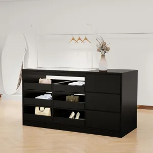Industrial Retail Display Tables Clothing Store Island Cabinet,3tier Retail Stores Garment Shoe Handbag Display Stand Boutique Display Table With Storage Drawer,retro Unit Storage Shelves