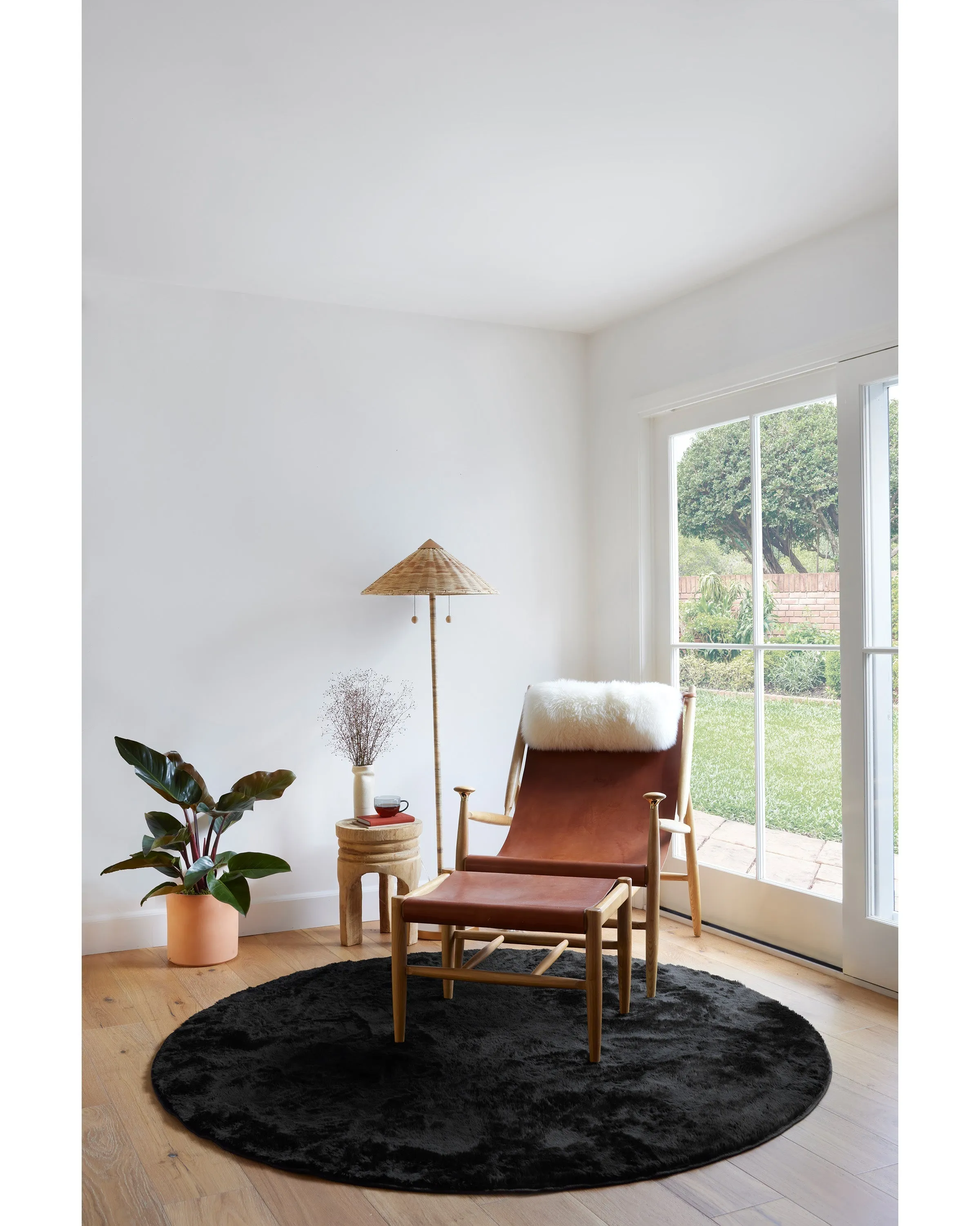Ink Black Plush Rug