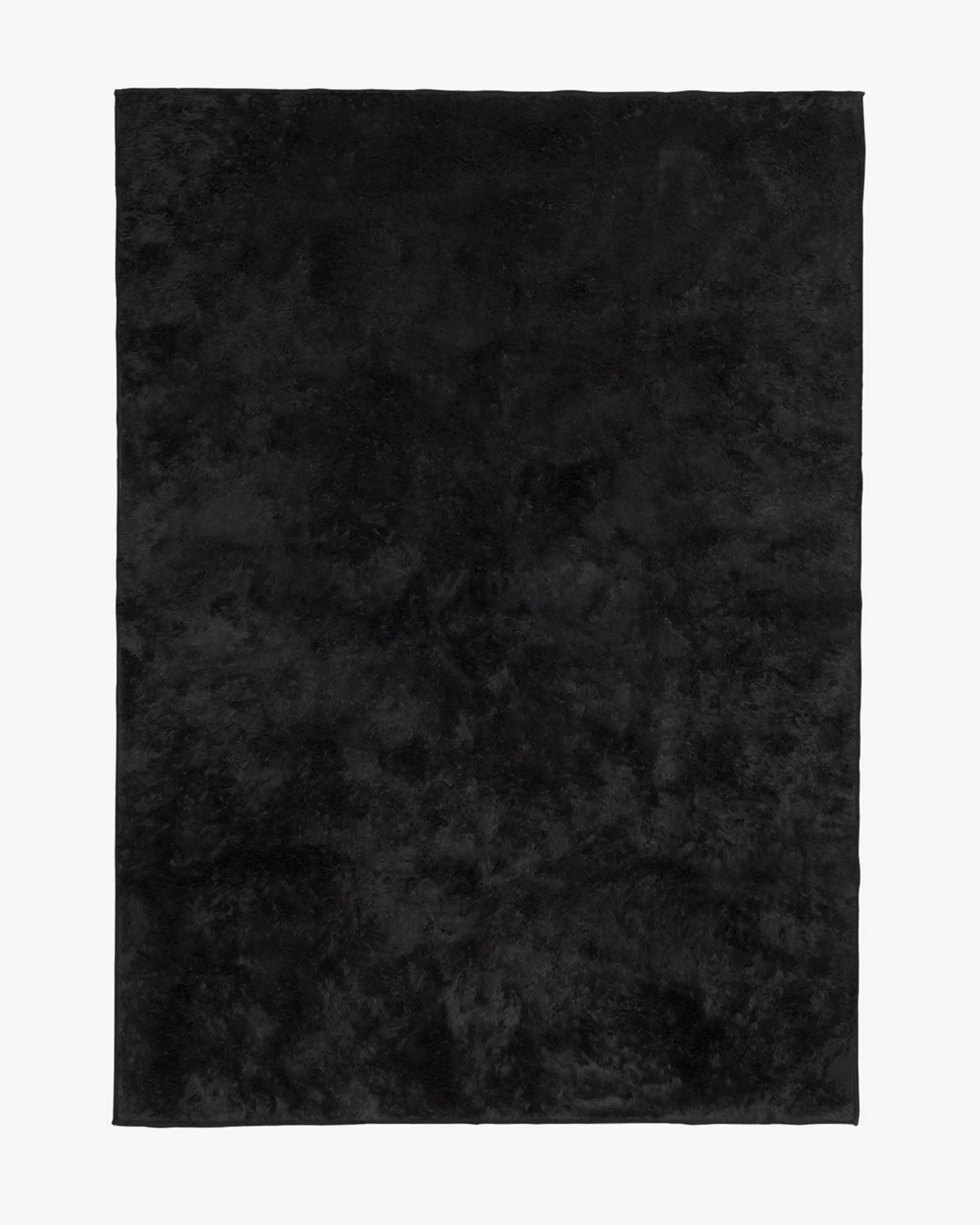Ink Black Plush Rug