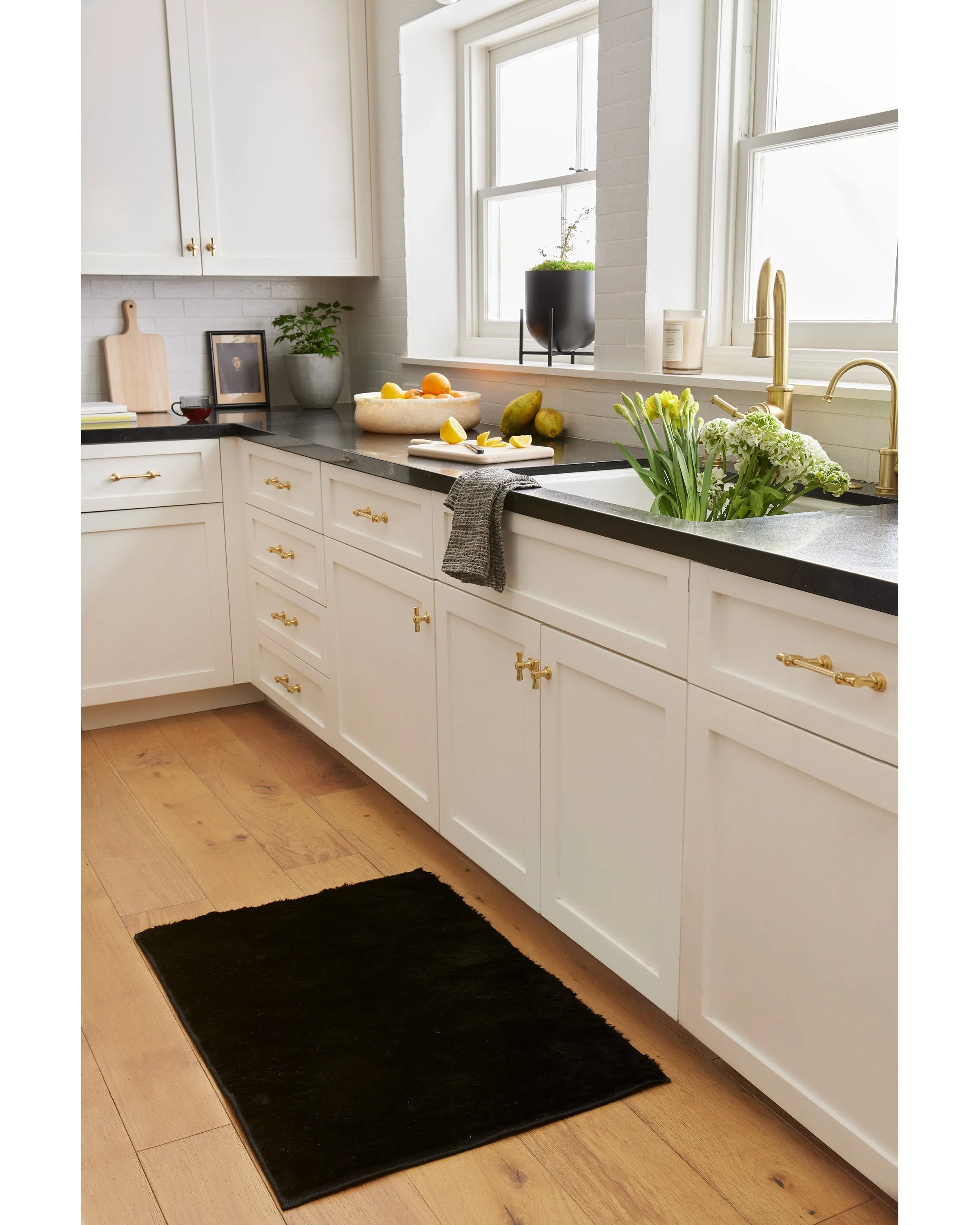 Ink Black Plush Rug